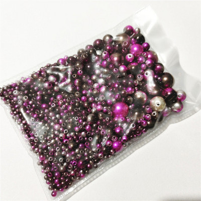 3-12mm segasuurus 1150tk Pärlvalge/ABS sirge auguga ümmargused imitatsioonplastist pärlid näputööks ja ehete valmistamiseks