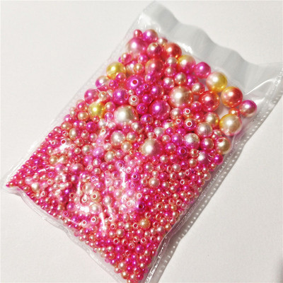 3-12mm segasuurus 1150tk Pärlvalge/ABS sirge auguga ümmargused imitatsioonplastist pärlid näputööks ja ehete valmistamiseks