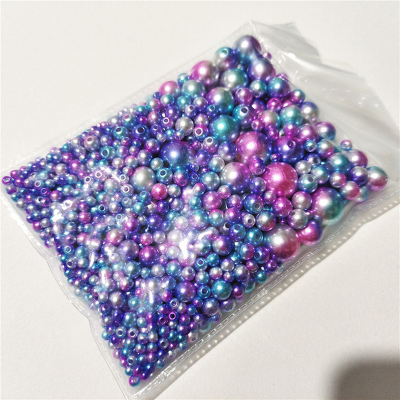 3-12mm segasuurus 1150tk Pärlvalge/ABS sirge auguga ümmargused imitatsioonplastist pärlid näputööks ja ehete valmistamiseks