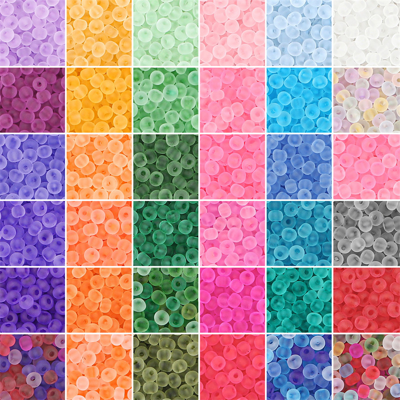220 tk 3mm 8/O ühtse suurusega matt jäätunud läbipaistev klaasist seemnehelmed ehete valmistamiseks DIY käsitöö kõrvarõngas käevõru kaelakee