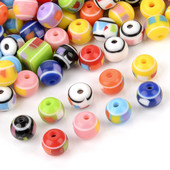 50 kom/lot Trendy Candy Perle mješovitih boja Okrugla smolasta perla DIY za izradu nakita Narukvica Ogrlica Naušnice Dodaci