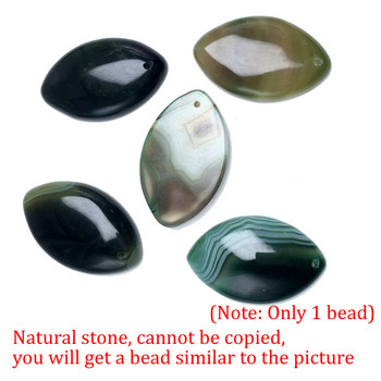 Естествен камък лилаво зелено синьо черно раирани ахати мъниста маркиза кабошони камък висулка 28x45 mm за изработка на бижута