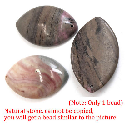 Természetes kő lila Zöld kék fekete Csíkos Achátok Gyöngyök Marquise Cabochons Kő medál 28x45mm Ékszerkészítéshez