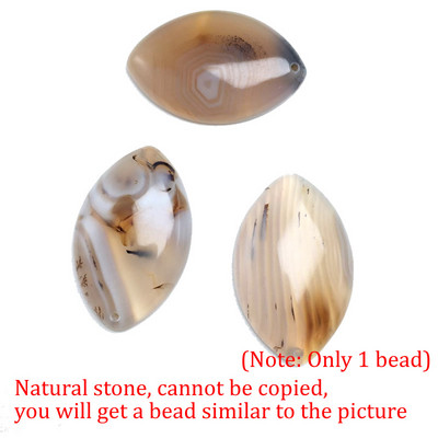 Természetes kő lila Zöld kék fekete Csíkos Achátok Gyöngyök Marquise Cabochons Kő medál 28x45mm Ékszerkészítéshez