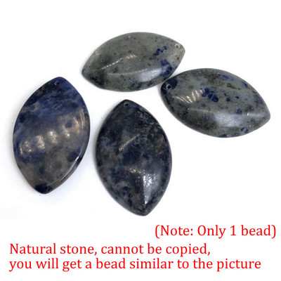 Természetes kő lila Zöld kék fekete Csíkos Achátok Gyöngyök Marquise Cabochons Kő medál 28x45mm Ékszerkészítéshez