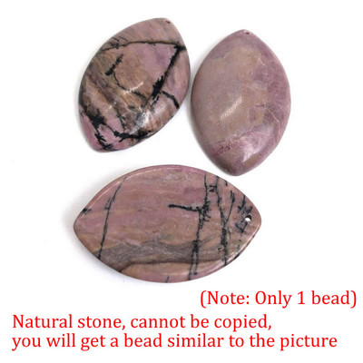 Természetes kő lila Zöld kék fekete Csíkos Achátok Gyöngyök Marquise Cabochons Kő medál 28x45mm Ékszerkészítéshez