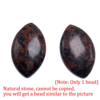 Természetes kő lila Zöld kék fekete Csíkos Achátok Gyöngyök Marquise Cabochons Kő medál 28x45mm Ékszerkészítéshez