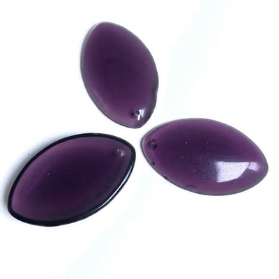 Természetes kő lila Zöld kék fekete Csíkos Achátok Gyöngyök Marquise Cabochons Kő medál 28x45mm Ékszerkészítéshez