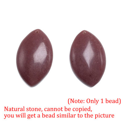 Természetes kő lila Zöld kék fekete Csíkos Achátok Gyöngyök Marquise Cabochons Kő medál 28x45mm Ékszerkészítéshez