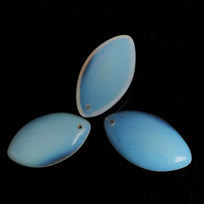 Természetes kő lila Zöld kék fekete Csíkos Achátok Gyöngyök Marquise Cabochons Kő medál 28x45mm Ékszerkészítéshez