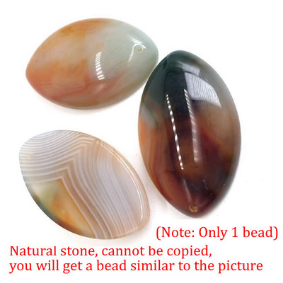 Természetes kő lila Zöld kék fekete Csíkos Achátok Gyöngyök Marquise Cabochons Kő medál 28x45mm Ékszerkészítéshez