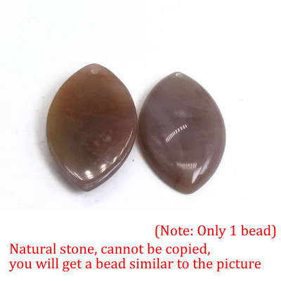 Természetes kő lila Zöld kék fekete Csíkos Achátok Gyöngyök Marquise Cabochons Kő medál 28x45mm Ékszerkészítéshez