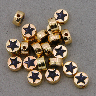 10 τμχ μικτές στρογγυλές μεταλλικές χάντρες από κράμα σμάλτου σε σχήμα καρδιάς, που χρησιμοποιούνται για την κατασκευή κοσμημάτων χειροποίητο DIY κολιέ βραχιόλι