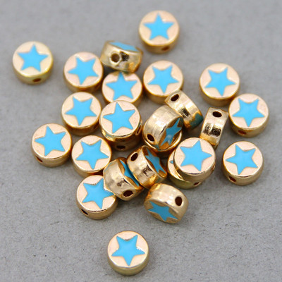 10 τμχ μικτές στρογγυλές μεταλλικές χάντρες από κράμα σμάλτου σε σχήμα καρδιάς, που χρησιμοποιούνται για την κατασκευή κοσμημάτων χειροποίητο DIY κολιέ βραχιόλι