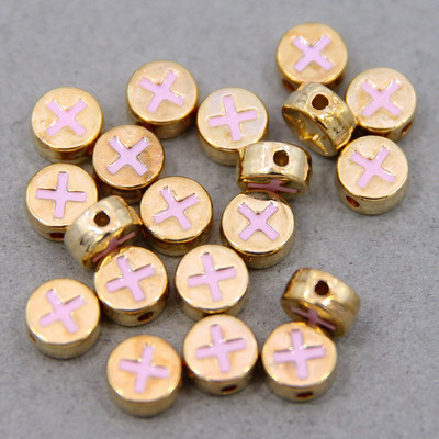 10 τμχ μικτές στρογγυλές μεταλλικές χάντρες από κράμα σμάλτου σε σχήμα καρδιάς, που χρησιμοποιούνται για την κατασκευή κοσμημάτων χειροποίητο DIY κολιέ βραχιόλι