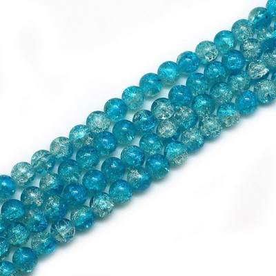 40-100 kom/lot 4 mm/6 mm/8 mm/10 mm mješovite okrugle staklene perle napukle snijegom kvarcne kristalne perle razmaknice perle za izradu nakita DIY