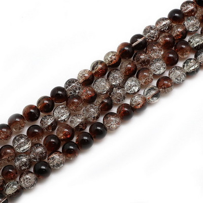 40-100 kom/lot 4 mm/6 mm/8 mm/10 mm mješovite okrugle staklene perle napukle snijegom kvarcne kristalne perle razmaknice perle za izradu nakita DIY