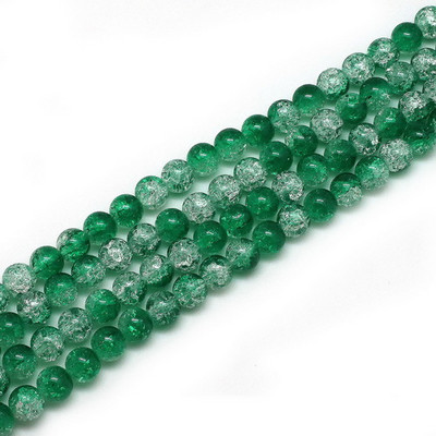 40-100 kom/lot 4 mm/6 mm/8 mm/10 mm mješovite okrugle staklene perle napukle snijegom kvarcne kristalne perle razmaknice perle za izradu nakita DIY