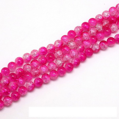 40-100 kom/lot 4 mm/6 mm/8 mm/10 mm mješovite okrugle staklene perle napukle snijegom kvarcne kristalne perle razmaknice perle za izradu nakita DIY