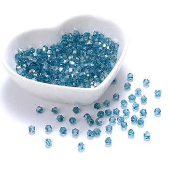 iYOE 2/3/4/6 mm Crystal Spacer Beads Rhombus AB Прозрачни мъниста за направа на гривна Колие Направи си сам ръкоделие Занаятчийски декор за дома