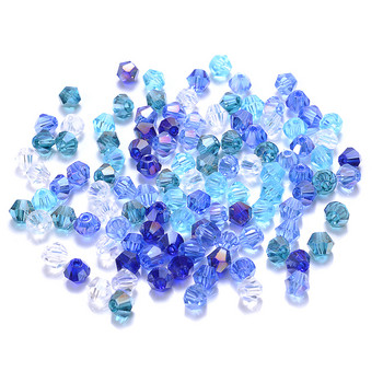 iYOE 2/3/4/6 mm Crystal Spacer Beads Rhombus AB Прозрачни мъниста за направа на гривна Колие Направи си сам ръкоделие Занаятчийски декор за дома