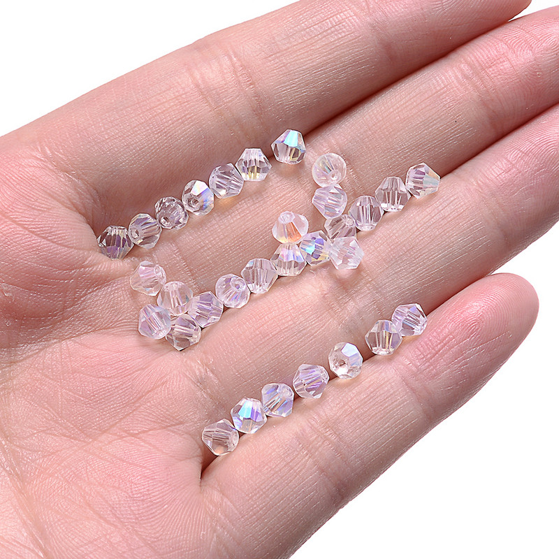 iYOE 2/3/4/6mm kristallvahehelmed Rhombus AB läbipaistvad helmed käevõru kaelakee valmistamiseks DIY näputöö käsitöö kodusisustus