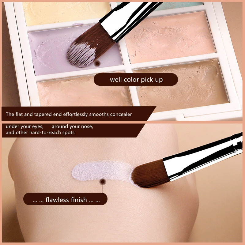 MyDestiny četkica za šminku s maksimalnim prekrivanjem - crna mekana sintetička besprijekorna kozmetika za uljepšavanje