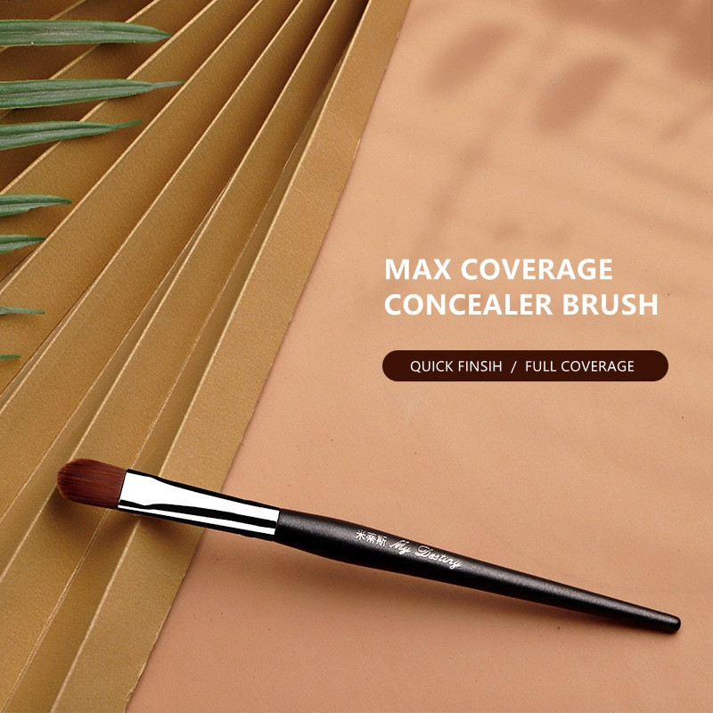 MyDestiny četkica za šminku s maksimalnim prekrivanjem - crna mekana sintetička besprijekorna kozmetika za uljepšavanje