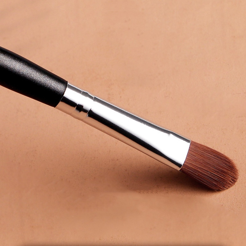 MyDestiny četkica za šminku s maksimalnim prekrivanjem - crna mekana sintetička besprijekorna kozmetika za uljepšavanje