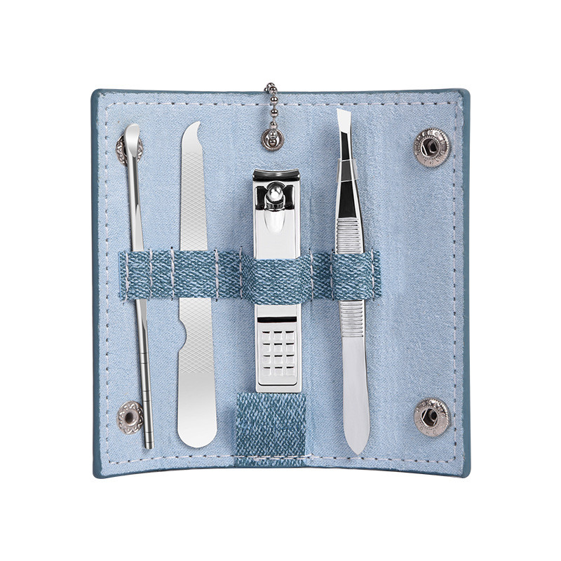 4db/készlet Rozsdamentes acél körömvágó szett Kiváló minőségű szépségápolási manikűr szett körömvágó ajándék hordozható körömápoló eszközkészlet