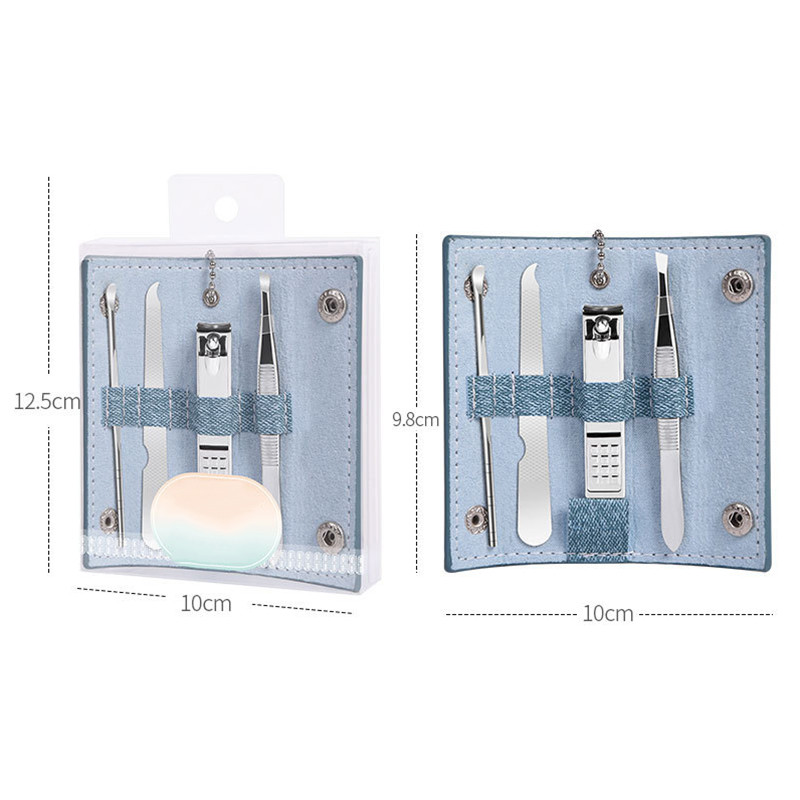 4db/készlet Rozsdamentes acél körömvágó szett Kiváló minőségű szépségápolási manikűr szett körömvágó ajándék hordozható körömápoló eszközkészlet