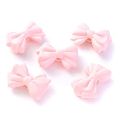 5 τμχ 32x21mm Ακρυλικές χάντρες με κόμπο φιόγκου Ματ πολύχρωμες χαλαρές χάντρες για κοσμήματα Κατασκευή Diy κολιέ Βραχιόλια Αξεσουάρ