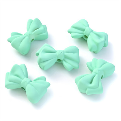 5 τμχ 32x21mm Ακρυλικές χάντρες με κόμπο φιόγκου Ματ πολύχρωμες χαλαρές χάντρες για κοσμήματα Κατασκευή Diy κολιέ Βραχιόλια Αξεσουάρ