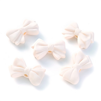 5 τμχ 32x21mm Ακρυλικές χάντρες με κόμπο φιόγκου Ματ πολύχρωμες χαλαρές χάντρες για κοσμήματα Κατασκευή Diy κολιέ Βραχιόλια Αξεσουάρ