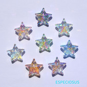 Διάφανες πολύχρωμες χάντρες πεντάγραμμου επιμεταλλωμένο με υπεριώδη ακτινοβολία βραχιόλι Γούρια Κολιέ Τμήμα Χειροποίητων DIY Αξεσουάρ μόδας κοσμημάτων