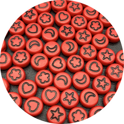 100db 7 mm-es ovális alakú csillagok Hold virág gyöngyök akril sorközű gyöngyök ékszerkészítéshez barkácsolás karkötő nyaklánc kiegészítők