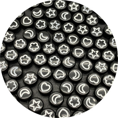 100db 7 mm-es ovális alakú csillagok Hold virág gyöngyök akril sorközű gyöngyök ékszerkészítéshez barkácsolás karkötő nyaklánc kiegészítők