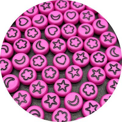 100db 7 mm-es ovális alakú csillagok Hold virág gyöngyök akril sorközű gyöngyök ékszerkészítéshez barkácsolás karkötő nyaklánc kiegészítők