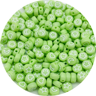 100db 7 mm-es ovális alakú csillagok Hold virág gyöngyök akril sorközű gyöngyök ékszerkészítéshez barkácsolás karkötő nyaklánc kiegészítők