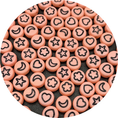 100db 7 mm-es ovális alakú csillagok Hold virág gyöngyök akril sorközű gyöngyök ékszerkészítéshez barkácsolás karkötő nyaklánc kiegészítők