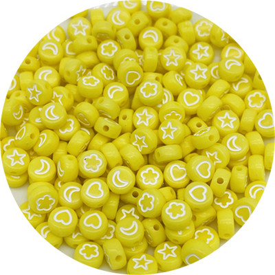 100db 7 mm-es ovális alakú csillagok Hold virág gyöngyök akril sorközű gyöngyök ékszerkészítéshez barkácsolás karkötő nyaklánc kiegészítők