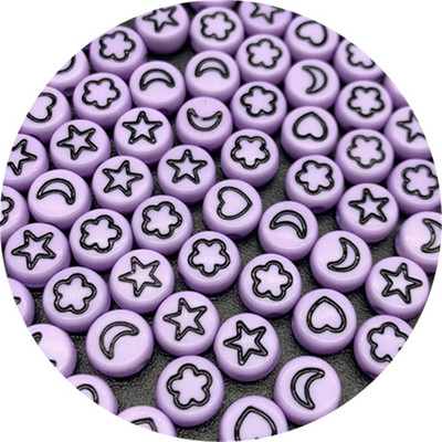 100db 7 mm-es ovális alakú csillagok Hold virág gyöngyök akril sorközű gyöngyök ékszerkészítéshez barkácsolás karkötő nyaklánc kiegészítők