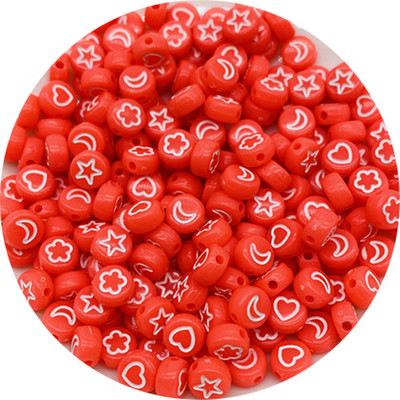 100db 7 mm-es ovális alakú csillagok Hold virág gyöngyök akril sorközű gyöngyök ékszerkészítéshez barkácsolás karkötő nyaklánc kiegészítők