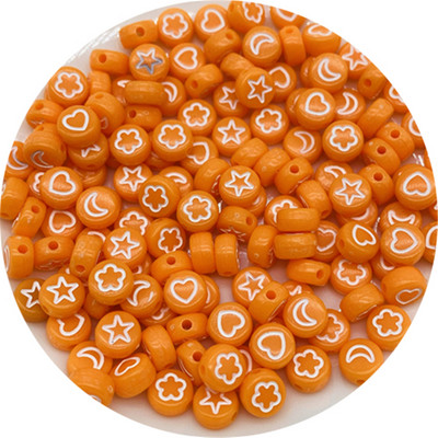 100db 7 mm-es ovális alakú csillagok Hold virág gyöngyök akril sorközű gyöngyök ékszerkészítéshez barkácsolás karkötő nyaklánc kiegészítők