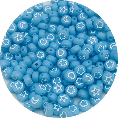 100db 7 mm-es ovális alakú csillagok Hold virág gyöngyök akril sorközű gyöngyök ékszerkészítéshez barkácsolás karkötő nyaklánc kiegészítők