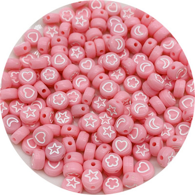 100db 7 mm-es ovális alakú csillagok Hold virág gyöngyök akril sorközű gyöngyök ékszerkészítéshez barkácsolás karkötő nyaklánc kiegészítők