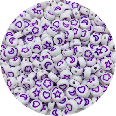 100db 7 mm-es ovális alakú csillagok Hold virág gyöngyök akril sorközű gyöngyök ékszerkészítéshez barkácsolás karkötő nyaklánc kiegészítők
