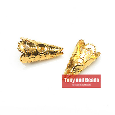 (70Pcs=1Lot !) Nalaz za nakit 9x16MM šuplja perla Završna kapica Konus Zlatna boja Srebrna boja Brončano poniklano Br.BC4