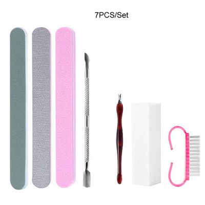 Maniküüri tööriistakomplektid Nail Art Tool Küüneviil hõõrumisriba poleerimisvahendid küünte poleerimiseks pediküüri maniküüri komplekt terasest lükkamiseks