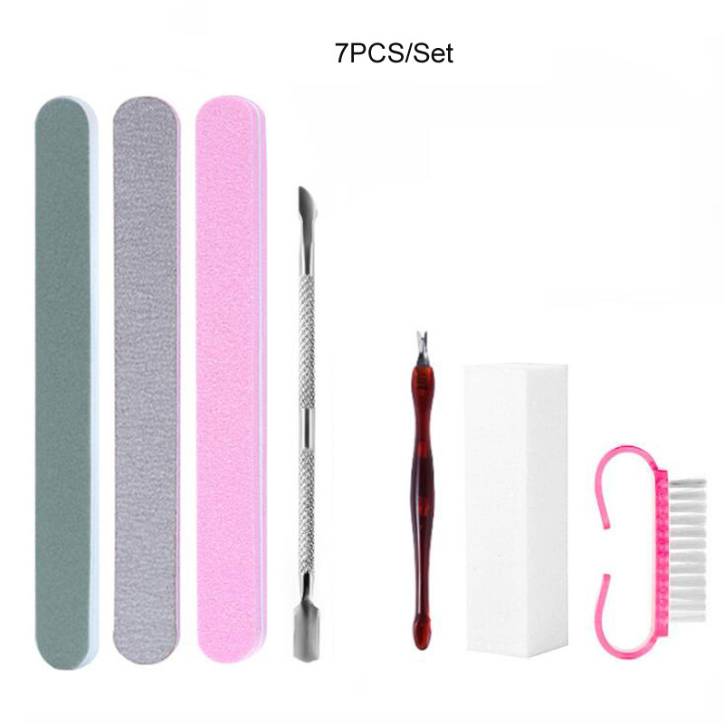 Maniküüri tööriistakomplektid Nail Art Tool Küüneviil hõõrumisriba poleerimisvahendid küünte poleerimiseks pediküüri maniküüri komplekt terasest lükkamiseks